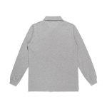 Chemise à manches longues CDG Polo grise avec logo cœur noir